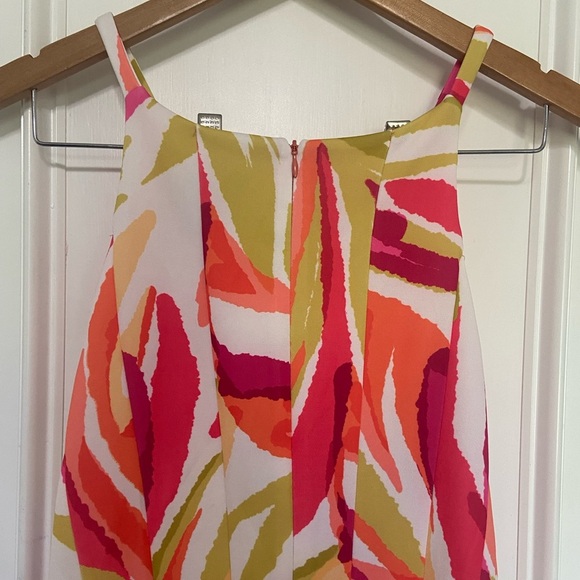 Vince Camuto scuba bright geometric fit and flare mini dress 12 - Picture 7 of 9